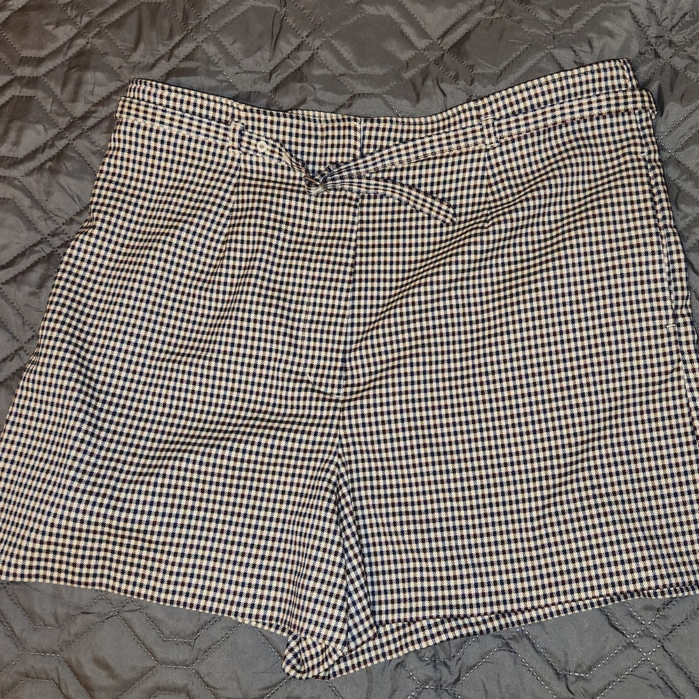 Worthington Women's Button Casual Shorts - Navy, Tan & Beige